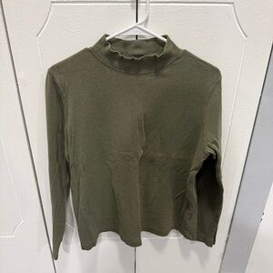 Croft & Barrow Green Turtleneck Long Sleeve